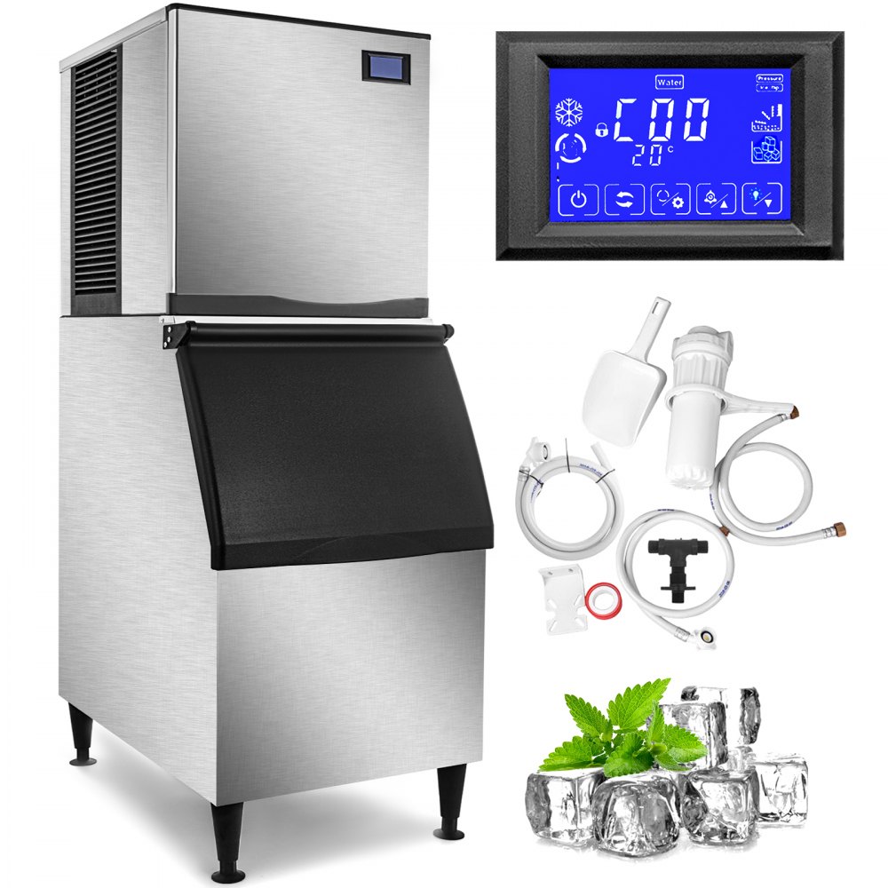 Kommerzielle Eismaschine, Industrielle Eismaschine, Edelstahl 304,850w ...
