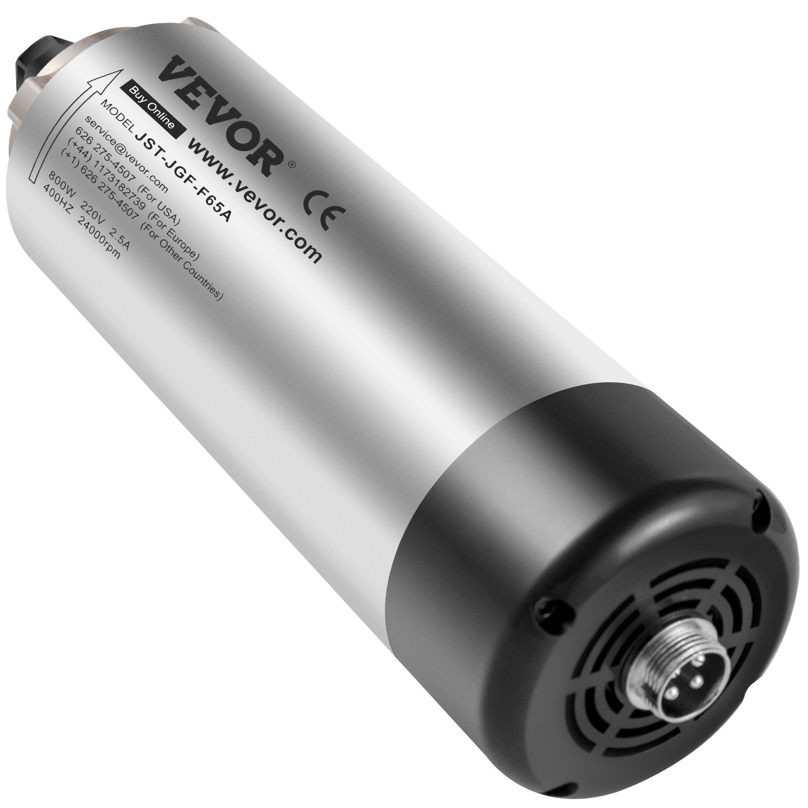 VEVOR CNC Spindle Motor Kit, Air-Cooled, 0.8 kW, 24000 RPM, ER11 Collet, 0.005 mm Runout, for Engraving Machines (Wood, Stone, Metal, Silver)