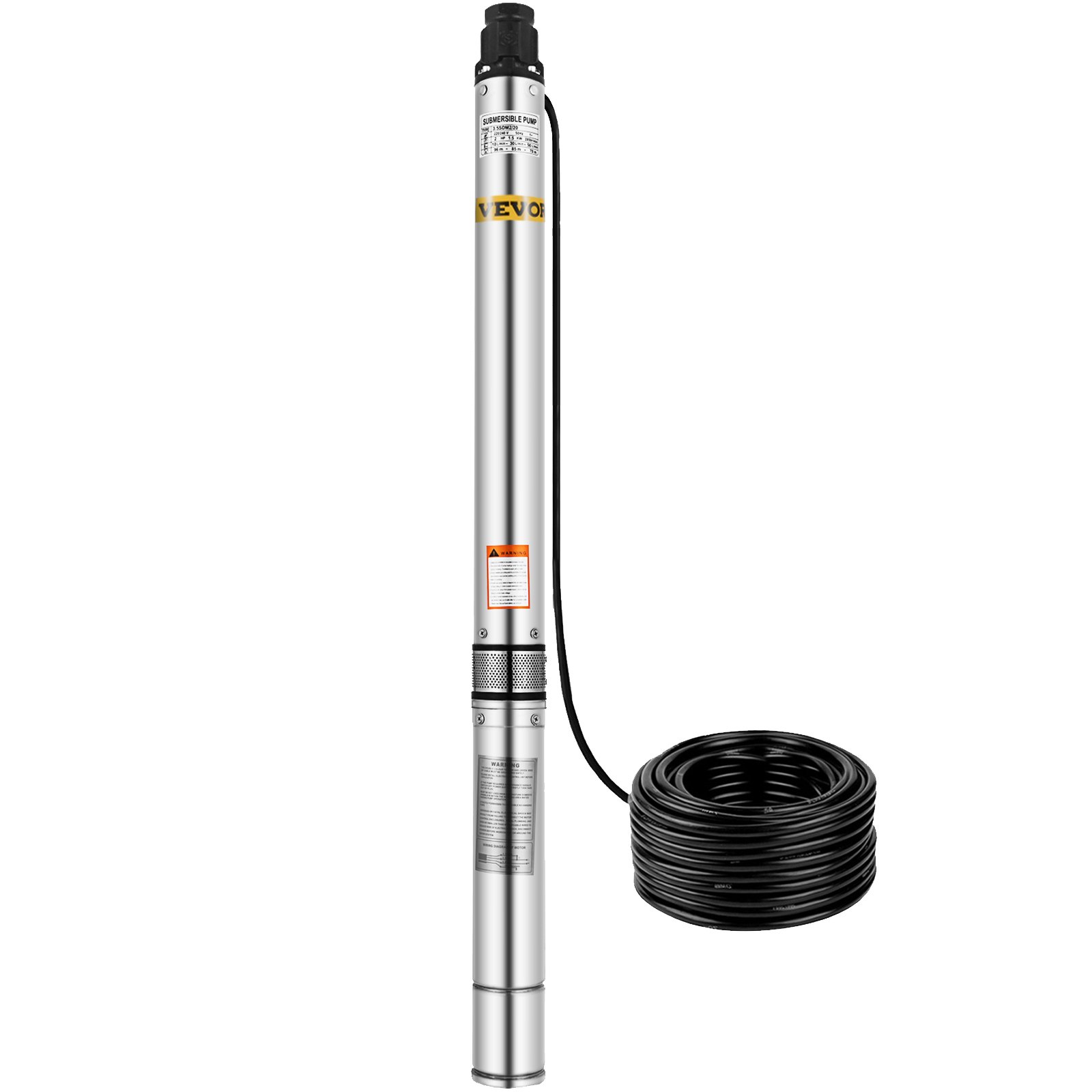 1.5kw Bomba De Pozo Profundo Bomba Eléctrica Sumergible Acero Inoxidable