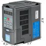 VEVOR Motor Eje Enfriado por Aire de 0,8KW y Variador de Frecuencia 2HP 1,5KW VFD