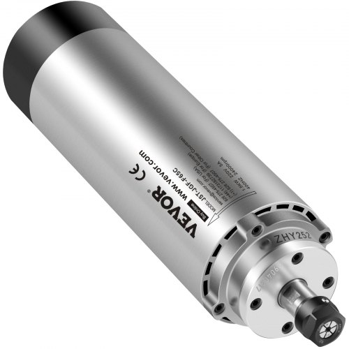 VEVOR Motor de Husillo Refrigerado por Aire de 1,5 KW Fresado, Motor de Husillo Refrigerado por Viento de 220 V, Motor de Giro Refrigeración por Aire 400 Hz Diámetro de 65 X 205 mm de Alta Potencia
