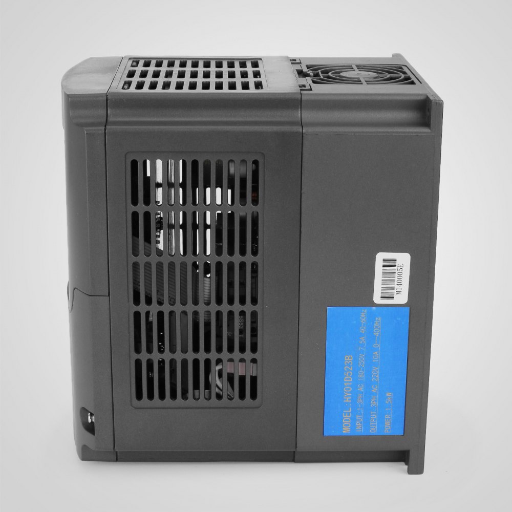 VEVOR 1,5 KW con Refrigeración por Agua Motor de Giro 65 x 188 mm 1,5 KW 8000-24000 R/min 220V~250V ER11(3,175mm,4mm,6mm) Mandril de Pinza, 1,5KW Variador de Frecuencia 208-240VAC 48-63Hz 1 y 3 Fases