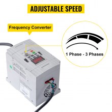 VEVOR Lijadora de Banda, 1500 W Lijadora Eléctrica de Correa con Motor de Cobre Puro, Velocidad Variable 0-2800 r/min, Tamaño de Cintas 5 x 208 cm, Lijadora Pulidora Amoladora para Pulir Herramientas