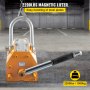 VEVOR Elevador Magnético de Acero de 1,000kg, Imán de Elevación de Grúa de Elevación, de Alta Resistencia Amarillo, Elevador Magnético con Imán Duradero Flexible, Levantamiento Magnético