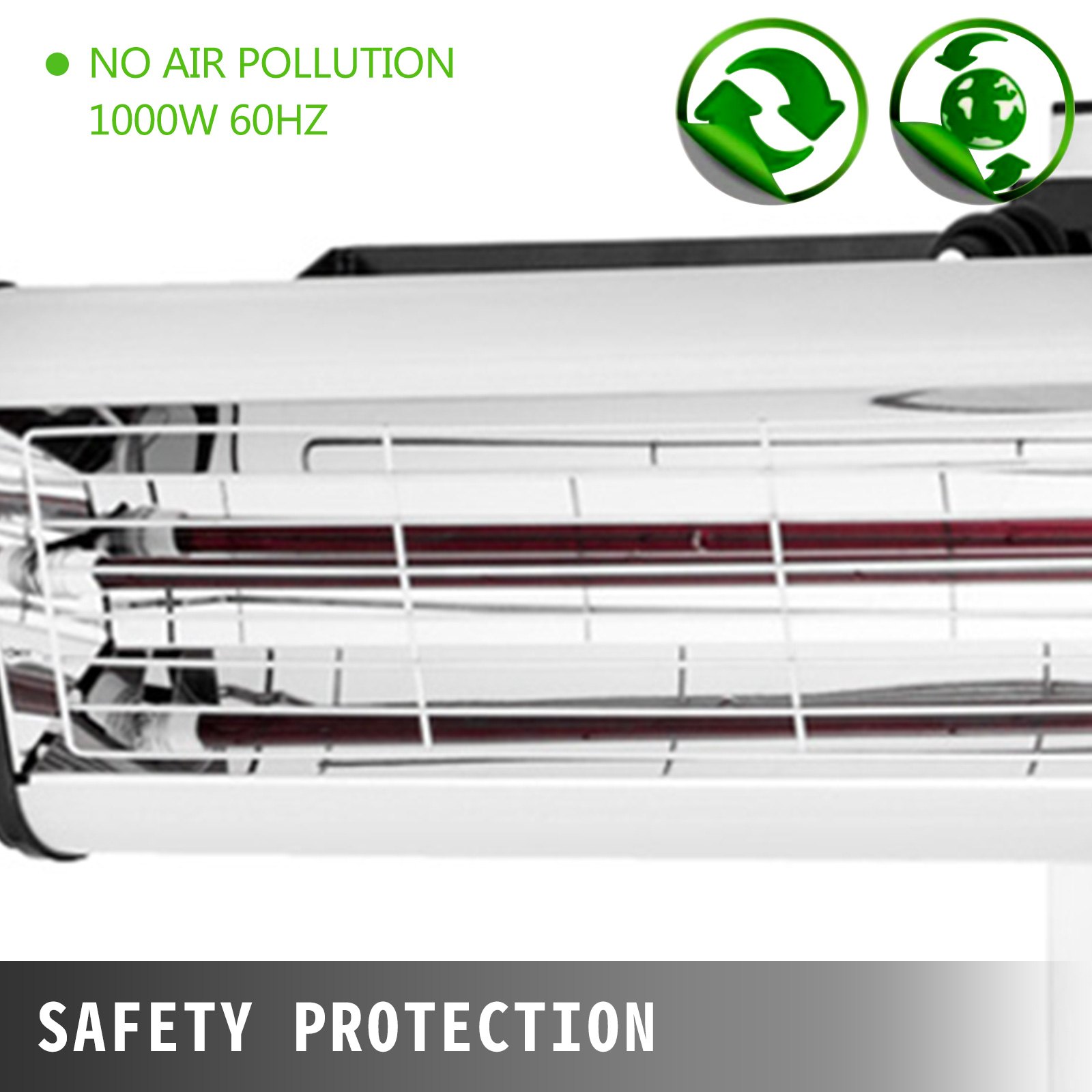 VEVOR Secador Infrarrojos 1000W, Secador de Pintura Infrarrojo para Carrocería Coche 1000W, Secador de Pintura Infrarrojo, Infrarrojos Lámpara de Secado de Pintura, Lámpara de Infrarrojo 80 x 50 cm²