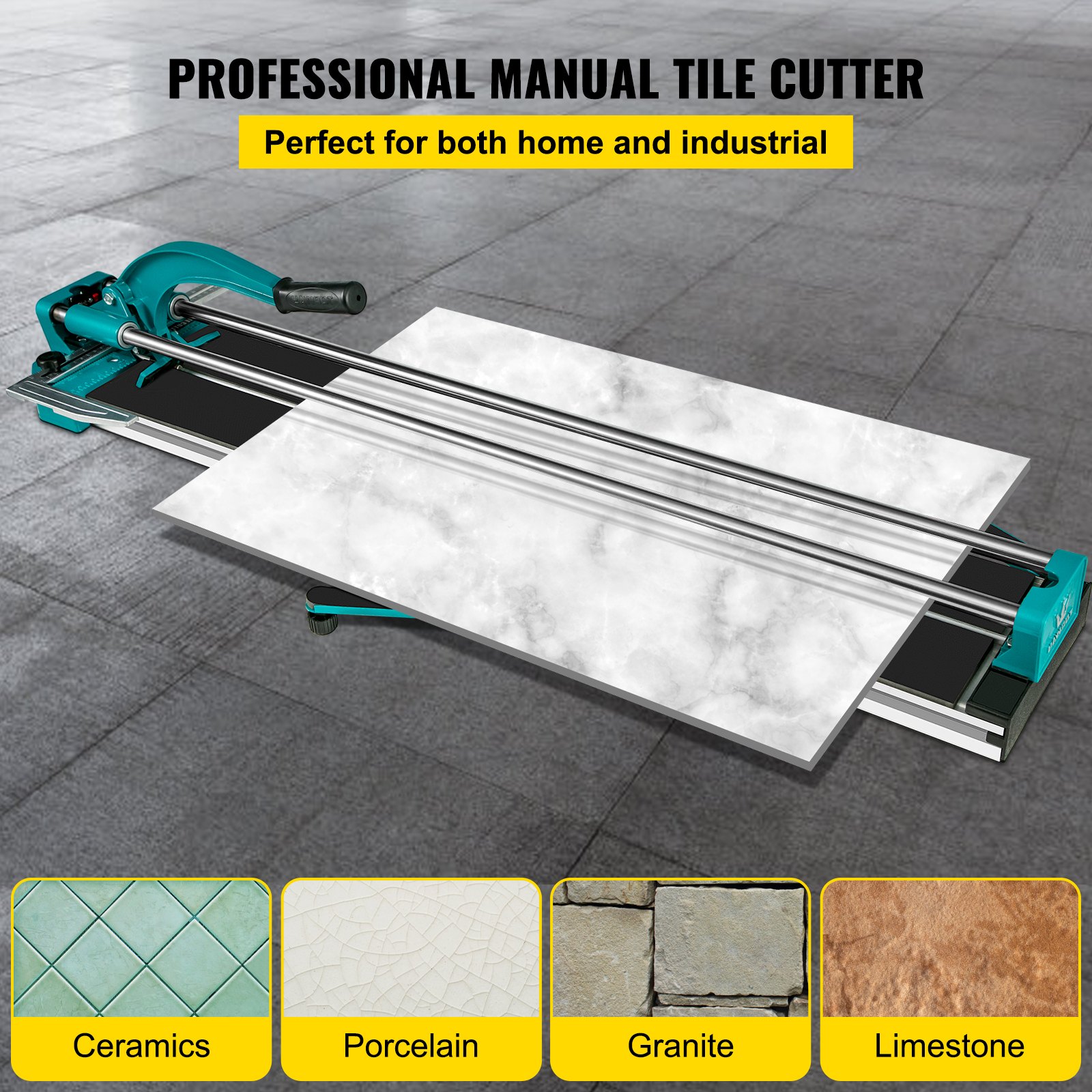 VEVOR Herramienta Manual Cortador Azulejo 1000mm Espesor de Corte de 15mm