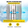 VEVOR Bomba Sumergible para Pozo 0,5 HP Bomba de Agua Pozos 220 V Bomba de Pozo Sumergible de Acero Inoxidable Bomba para Pozos Profundos 2850 RPM Malla de Filtración Múltiple para Embalses Fluviales