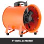 VEVOR Extractor De Humos Nuevo Ventilador Axial Industrial 250mm Extractor Aire Industrial con Tubería de 5m