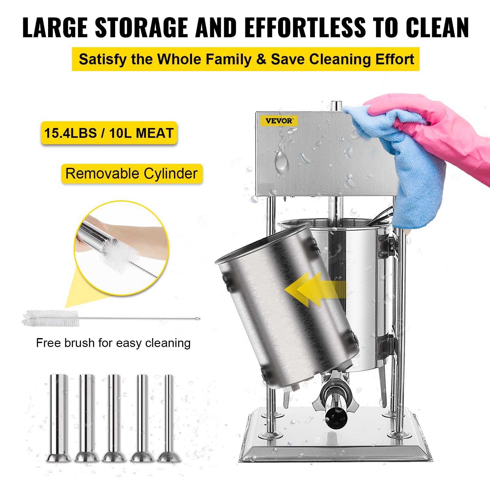 10l Embutidora De Salchichas Eléctrico Commercial Vertical Maquina Salchichas