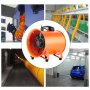 Ventilador Industrial De 10" Soplador Portátil De 250mm Velocidad 2800-3300rpm