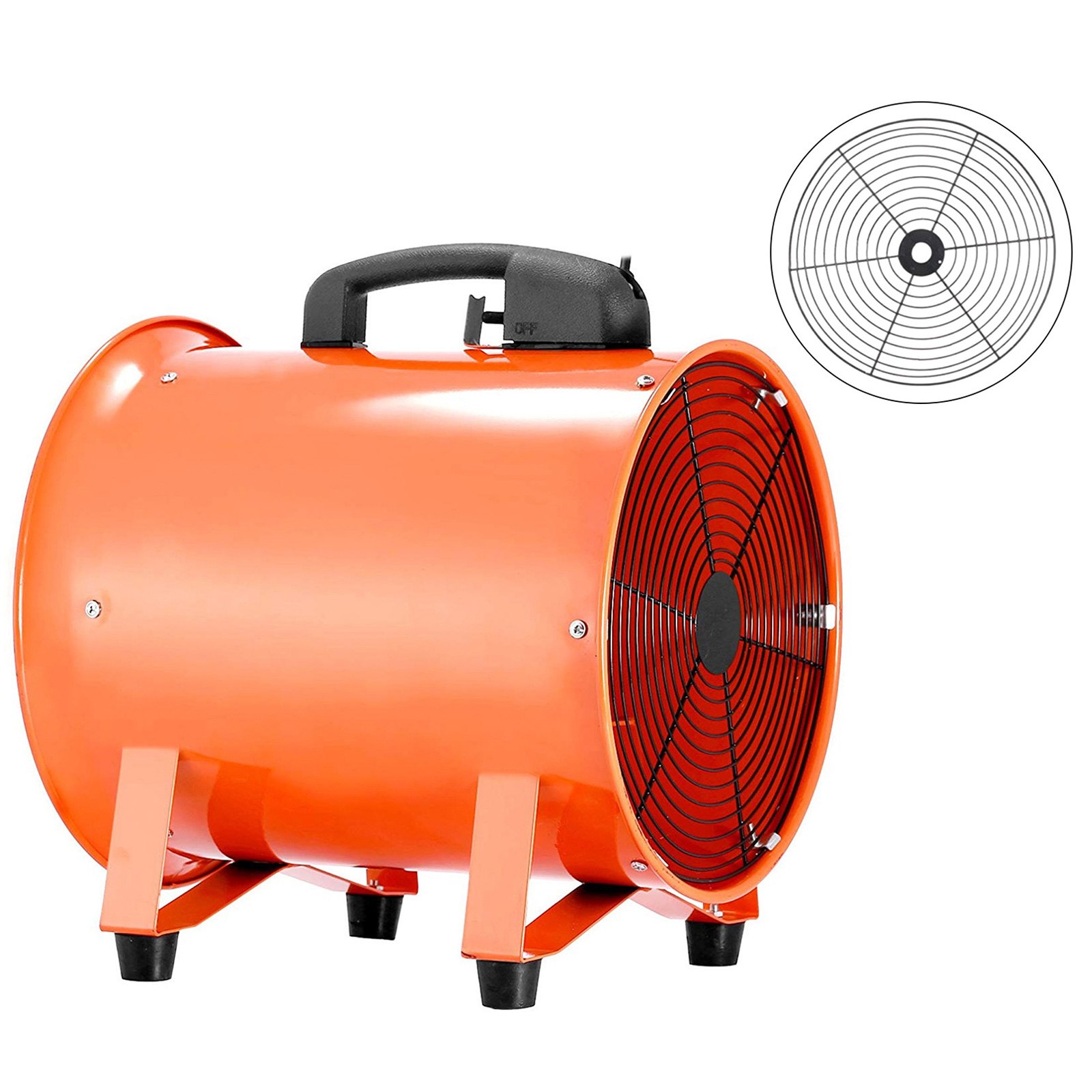 Ventilador Industrial De 10" Soplador Portátil De 250mm Velocidad 2800-3300rpm