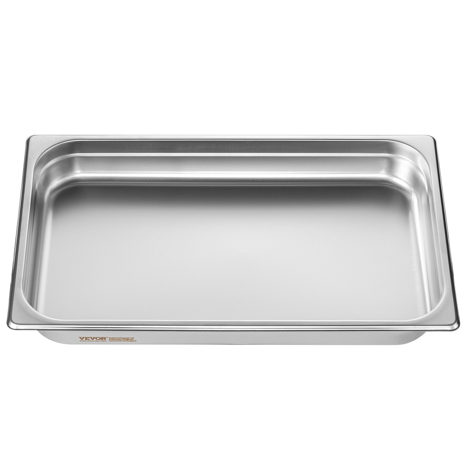 VEVOR Paquete de 6 Sartenes de Alimentos de Hotel, Sartén de Vapor Antiatasco de Tamaño Completo, Acero Inoxidable de 0,8 mm de Espesor, para Catering, para Industria y Ciencia, 530 x 328 x 67 mm