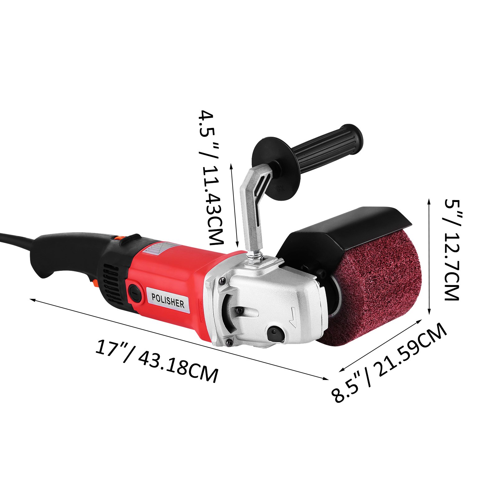 1200w Lijadora Pulidora Eléctrica Velocidad 3000rpm Amoladora Máquina De Bruñido