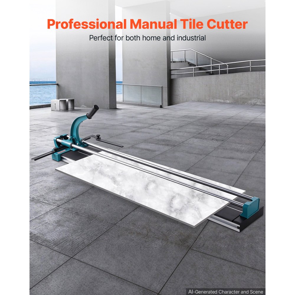 VEVOR Cortador de Azulejo Manual 1200mm, Cortador de Cerámica Profesional con Guía Láser Ajustable de Alta Precisión, Máquina de Corte de Azulejo para Cortar Azulejos, Piedra, Baldosas Ordinarias
