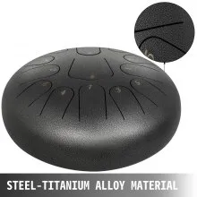 VEVOR Handpans de acero de 30cm 13 notas Tambor De Lengüeta Pistola Con Bolso Mazos
