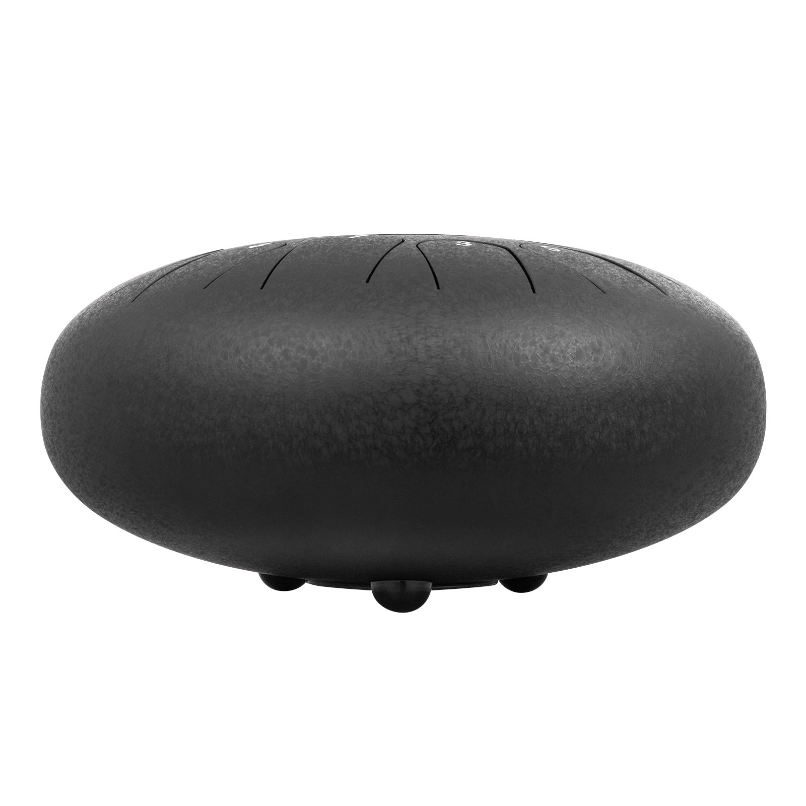 VEVOR Han Pan Tambor con Lengüeta de Acero 13 Notas 12 pulgadas (30cm) con Bolsa, Púas Negro, Libro, Mazos