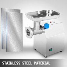 VEVOR Máquina Picadora de Carne del Acero Inoxidable 75 kg por Hora Picadora de Carne Eléctrica Embutidora de Salchichas