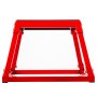 Caja pliométrica VEVOR roja con estructura de acero resistente y plataforma antideslizante.