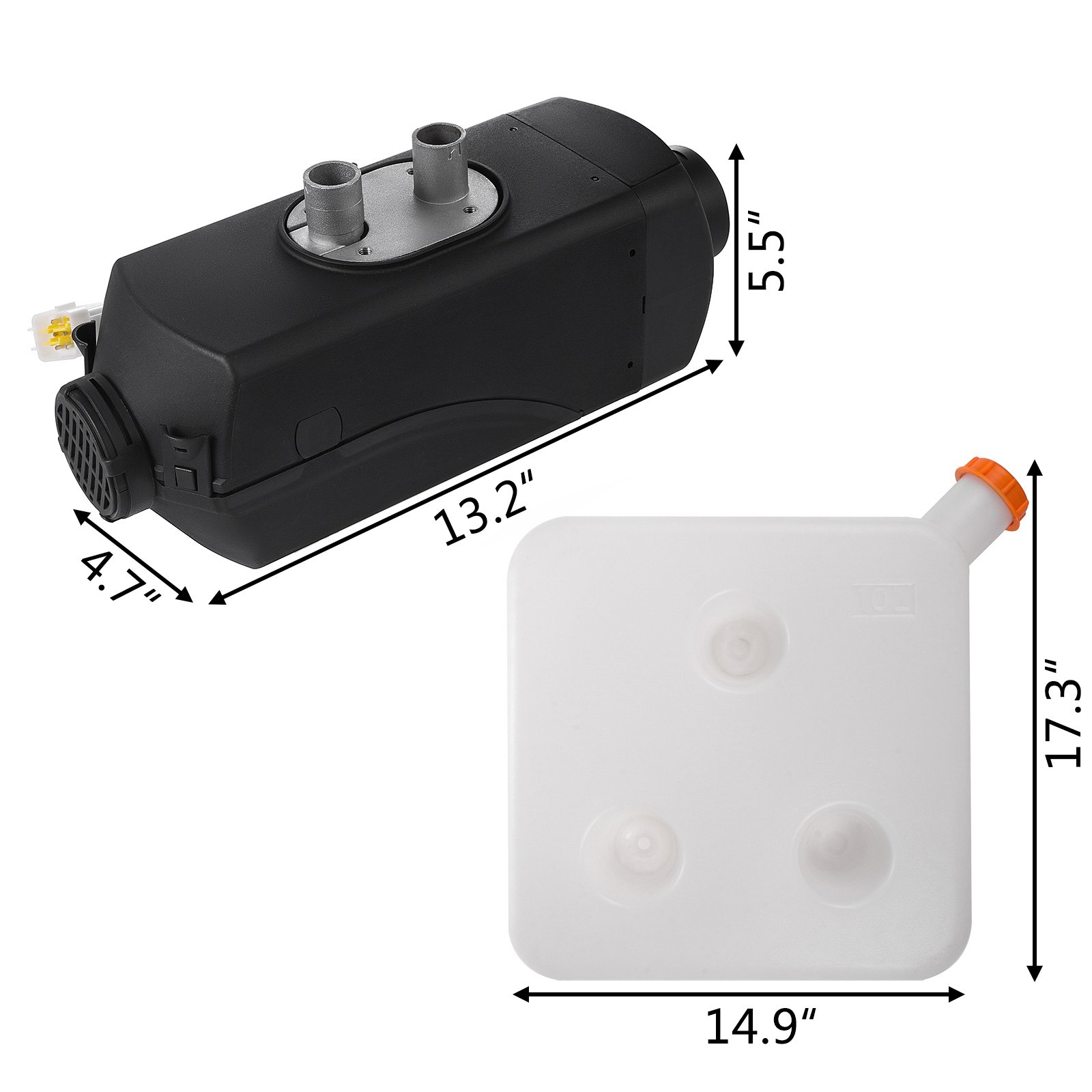 VEVOR Calentador de Aire Diesel 12 V 2,2 KW Calentador de Combustible Calefacción Estacionaria con Tanque de Combustible 12 V 2,2 KW Juegos Calentador de Combustible Calefacción Estacionaria Diesel