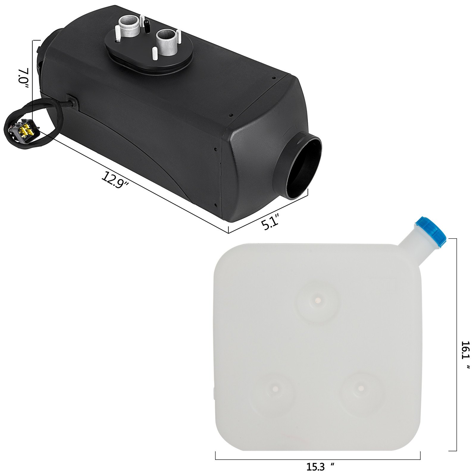 Vevor 12v 5kw Calentador Aire Diesel Thermostat Silencer Tank Knob Contro