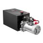VEVOR Bomba Hidráulica de Simple Efecto 15 Cuartos 12 V CC, Bomba del Remolque Volquete Caudal de 3,4 L/min, con Depósito Metálico para Elevación de Vehículos, Elevadores de Tijera, Apiladores