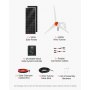 VEVOR Kit de Energía Solar y Eólica 400W 12V 2 Paneles Monocristalinos 100W, Turbina 200 W Controlador de Sistema Híbrido Eólico / Solar MPPT para Hogar Camping Barcos Caravana Aplicaciones Domésticas
