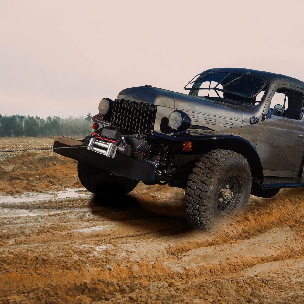 VEVOR Cabestrante Eléctrico 6123,5 kg, Cabrestante Eléctrico 12 V, de Cuerda de Acero Avanzada de 27 m, Cabrestante Eléctrico, Polipastos Eléctricos con Control Remoto Inalámbrico y Motor 4,85kW