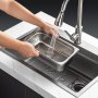 VEVOR Paquete de 8 sartenes de hotel, sartén de vapor antiatasco de tamaño 1/3 con tapa, sartén de mesa de vapor de acero inoxidable de 0,8 mm de espesor, sartén de mesa comercial de 6 pulgadas de profundidad, sartén de almacenamiento de alimentos para catering, para industrial y científico