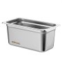 VEVOR Paquete de 8 sartenes de hotel, sartén de vapor antiatasco de tamaño 1/3 con tapa, sartén de mesa de vapor de acero inoxidable de 0,8 mm de espesor, sartén de mesa comercial de 6 pulgadas de profundidad, sartén de almacenamiento de alimentos para catering, para industrial y científico