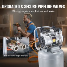 VEVOR Compresor de aire sin aceite 13 gal 49L 2 HP 4 SCFM a 90 PSI 116 PSI 8 bar