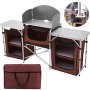 VEVOR Cocina para acampar al aire libre, muebles de jardín plegables, Armario de almacenamiento ajustable para acampada
