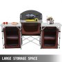 VEVOR Cocina para acampar al aire libre, muebles de jardín plegables, Armario de almacenamiento ajustable para acampada
