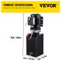 VEVOR Bomba Hidráulica de 14 cuartos, Unidad de Potencia Hidráulica de 2950 PSI, Elevador de Autos, Paquete Hidráulico para Remolque Basculante, 230 V, 60 Hz, Taller de Reparación de Automóviles