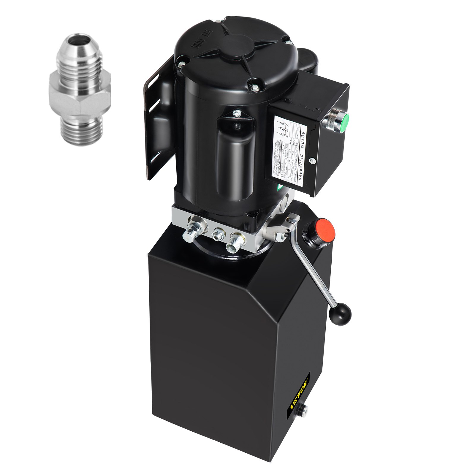 VEVOR Bomba Hidráulica de 14 cuartos, Unidad de Potencia Hidráulica de 2950 PSI, Elevador de Autos, Paquete Hidráulico para Remolque Basculante, 230 V, 60 Hz, Taller de Reparación de Automóviles