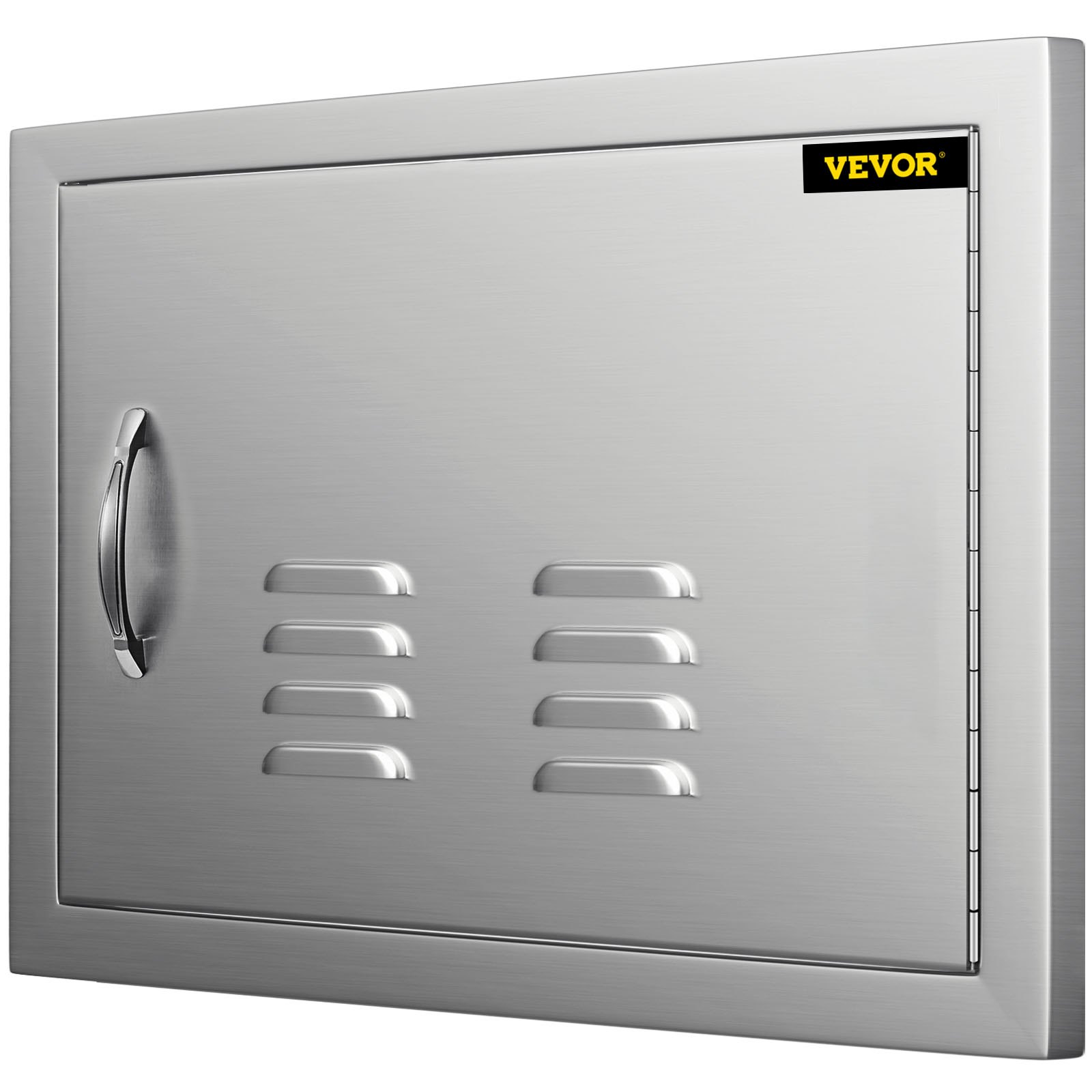 14 "x 20" Puerta Para Cocina Al Aire Libre, Con Respiraderos Grado Montado Plata