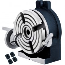 VEVOR Mesa Giratoria Circular Vertical y Horizontal, Diámetro de Sección 150 mm, Juego de Placas Divisorias para Altura de Mesa Giratoria, Dispositivo Divisor para Trabajos de Corte Circular