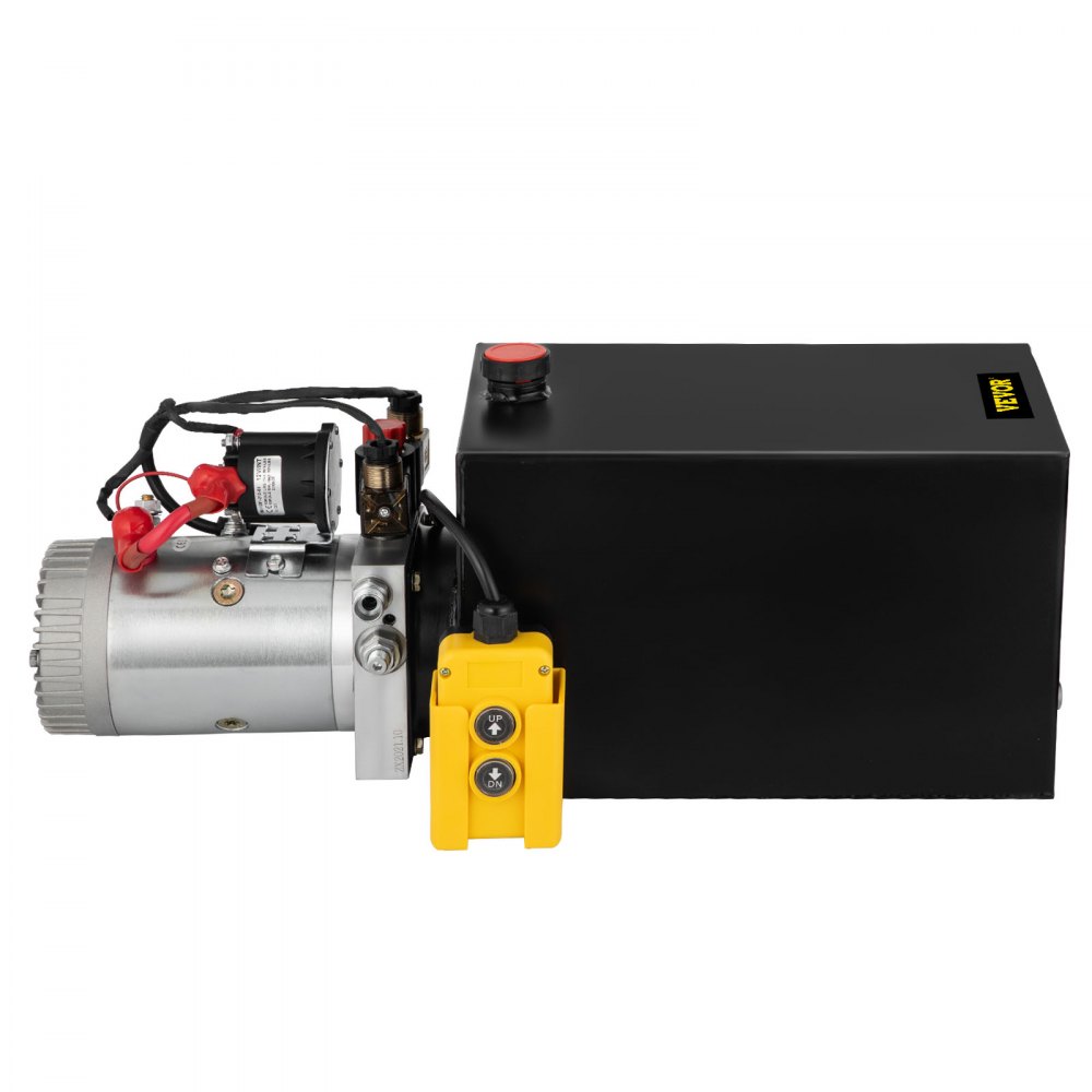 VEVOR Bomba Hidráulica Acción Doble DC12V con Depósito de Metal Combustible 15L
