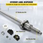 VEVOR Guia Lineal Juego de Tornillos de Bolas Antirretorno Longitud de 1000 mm Conjunto de Husillo de Bolas Diámetro de 16 mm Juego de Husillo de Bola