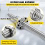 VEVOR Guia Lineal Juego de Tornillos de Bolas Antirretorno Longitud de 1000 mm Conjunto de Husillo de Bolas Diámetro de 16 mm Juego de Husillo de Bola