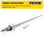 VEVOR Guia Lineal Juego de Tornillos de Bolas Antirretorno Longitud de 1000 mm Conjunto de Husillo de Bolas Diámetro de 16 mm Juego de Husillo de Bola