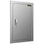 Puerta de acceso para barbacoa VEVOR en acero inoxidable con tirador y diseño elegante