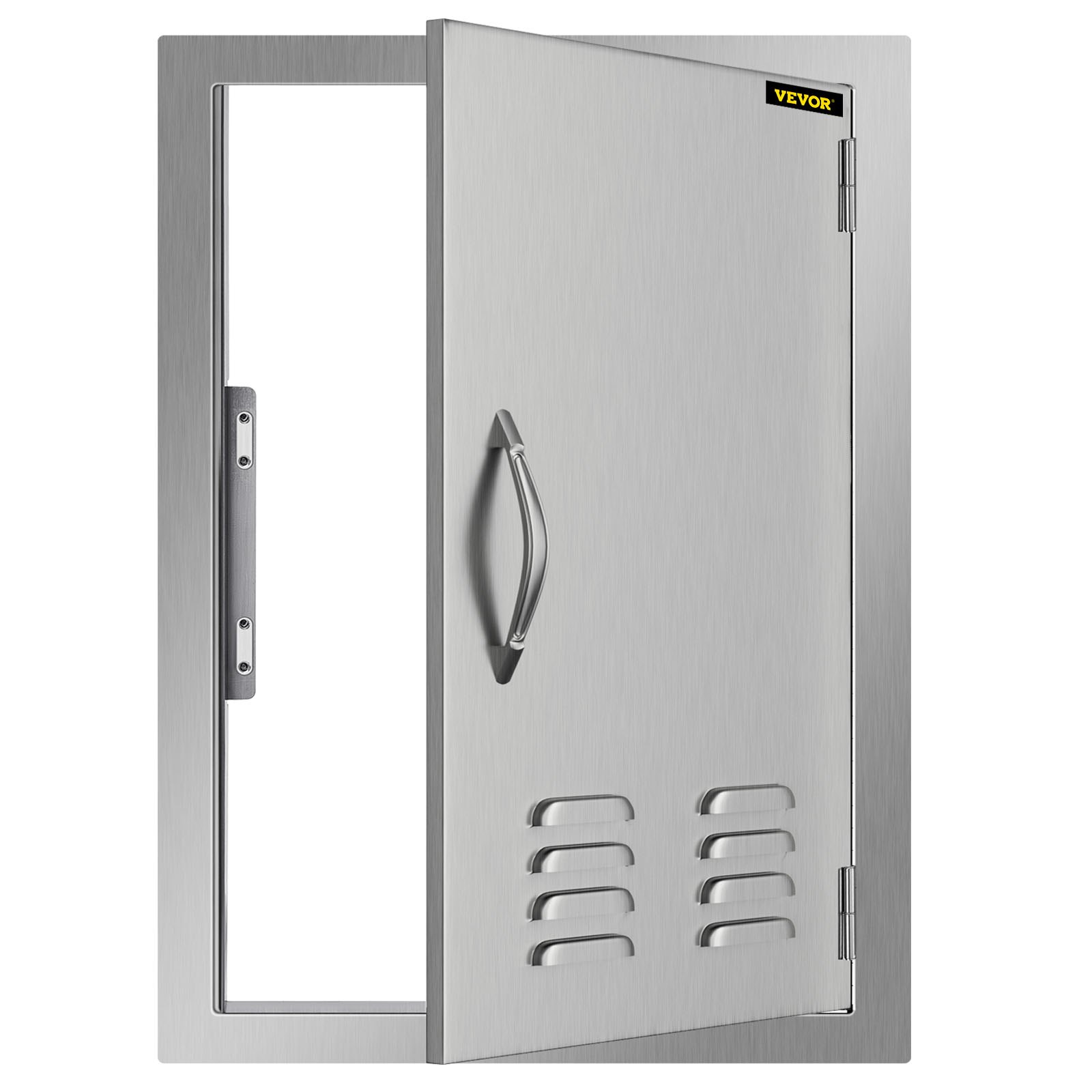 VEVOR Puerta de Acero Inoxidable para Cocina al Aire Libre 43,2 x 60,9 cm, Isla para Asador y Cocina para Exteriores, con Tamaño del Recorte de 37,3 x 55,9 cm, Puerta de Acero Inoxidable para Barbacoa