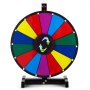 18" Rueda Premio Color Prize Wheel Spinnig Game Ajustable Fortuna Lotería