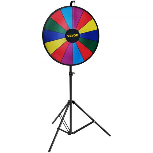 VEVOR Rueda de premio de color de mesa de 46 cm con trípode plegable Soporte de piso 14 ranuras Borrado en seco