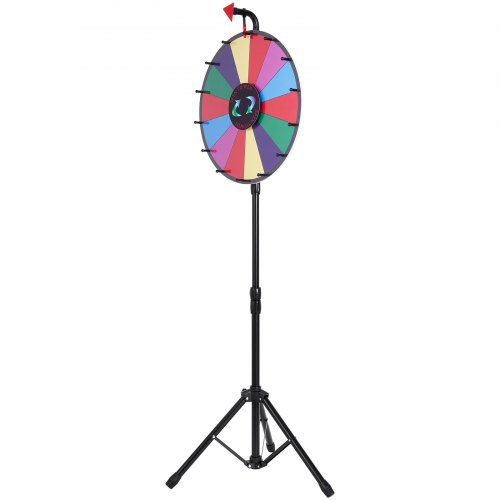 Ruleta De La Suerte De 30 Cm Con Soporte De Hierro - 10 Ranuras DIY Incluye Marcador Y Borrador - Ideal Para Fiestas, Pubs Y Carnavales