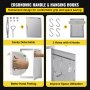Puerta de acceso a cocina exterior VEVOR con tirador ergonómico y ganchos para colgar.