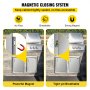 Puerta de acceso a cocina exterior VEVOR con sistema de cierre magnético para mantener alejadas las moscas.