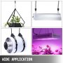 VEVOR Ganchos de Clip de Cuerda 12 Pares (24 piezas) Ajustables Perchas de Trinquete de Cuerda para Luces de Crecimiento y Cultivo Percha Colgante con