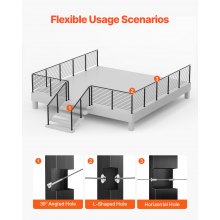 VEVOR Poste 106,7 x 2,5 x 5 cm en Ángulo de 30°, Negro 1JZLGZXHS106VRA3X001V0