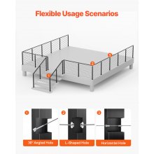 VEVOR Poste de Barandilla 91,4 x 2,5 x 5 cm Ángulo de 30° 1JZLGZXHS91402OS1001V0